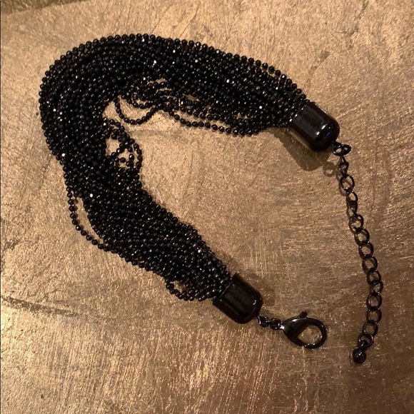 Sparkly Black Metallic Adjustable Women’s Bracelet - Picture 4 of 7